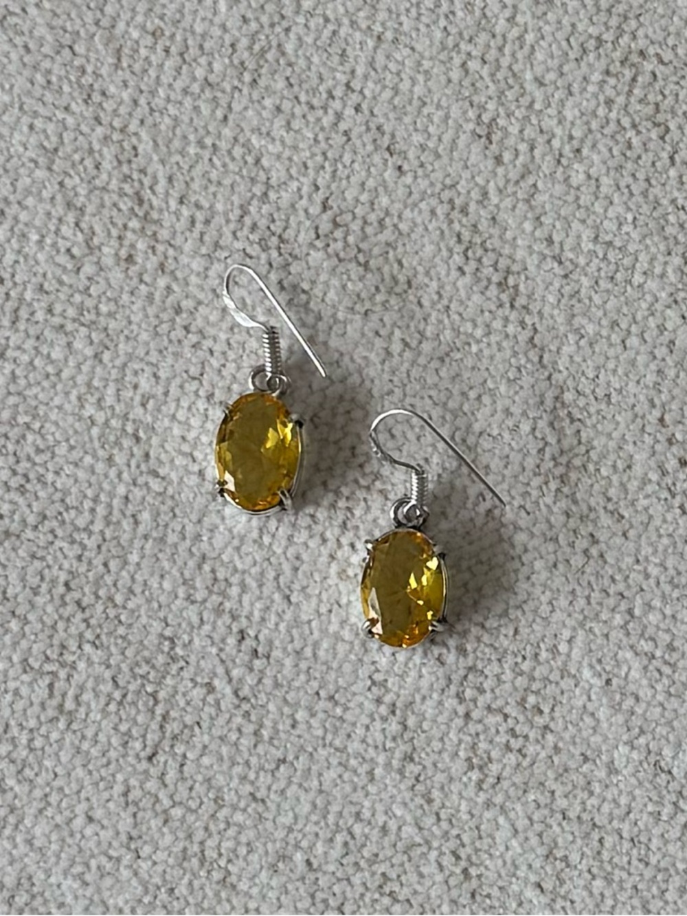 NWOT Sundance Summer Sunshine Earrings, Citrine, Sterling Silver